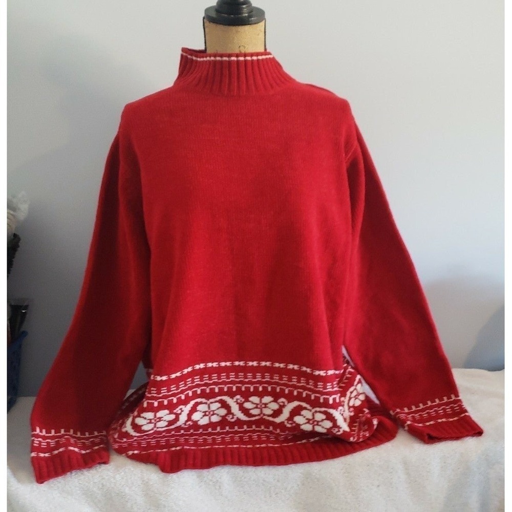 White Stag Womans‎ Winter Sweater Pullover Size XL Red